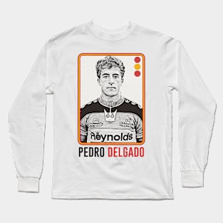 Pedro Delgado ---- Retro Style Original Design Long Sleeve T-Shirt